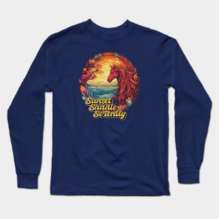 Sunset Saddle Serenity Long Sleeve T-Shirt